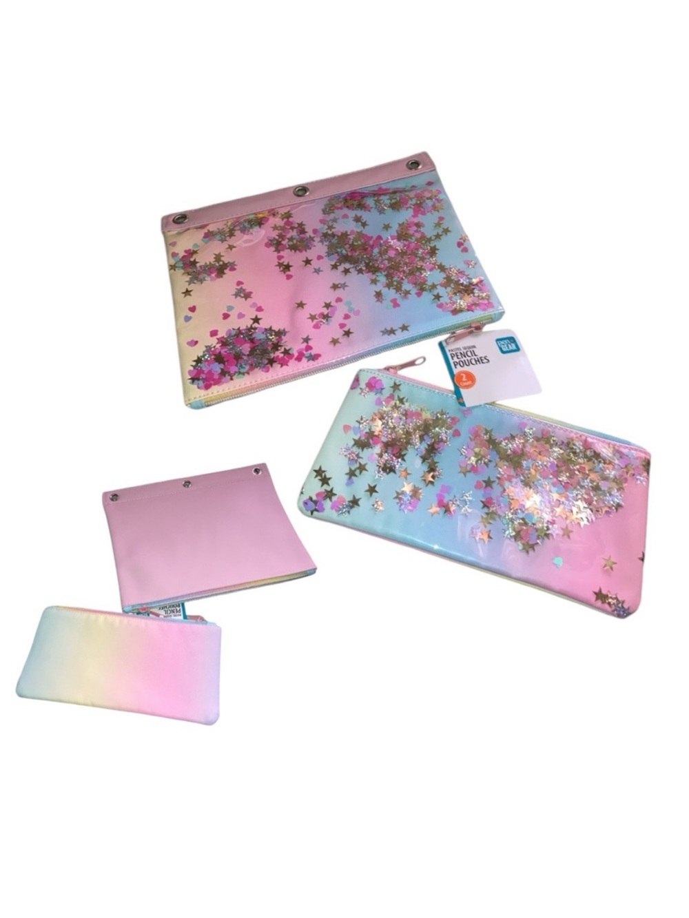 Pastel Sequins Pencil Pouches